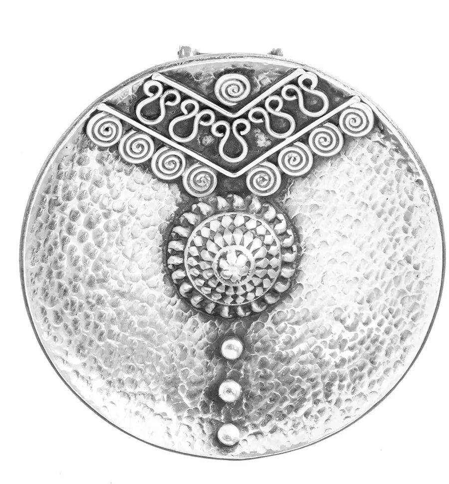 Spiral Dimple Sterling Silver Pendant