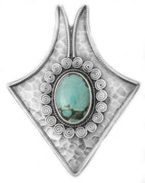 Turquoise Spiral Sterling Silver Pendant