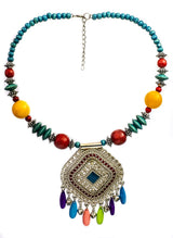 Multicolour Ghungroo White Metal Necklace