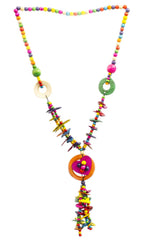 Handcrafted Multicolour Wooden Ethnic Necklace