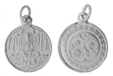 Dakshinamurti Shiva and Om Reverse Sterling Silver Pendant