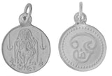 Dakshinamurti Shiva Sterling Silver Pendant with Tamil OM Reverse