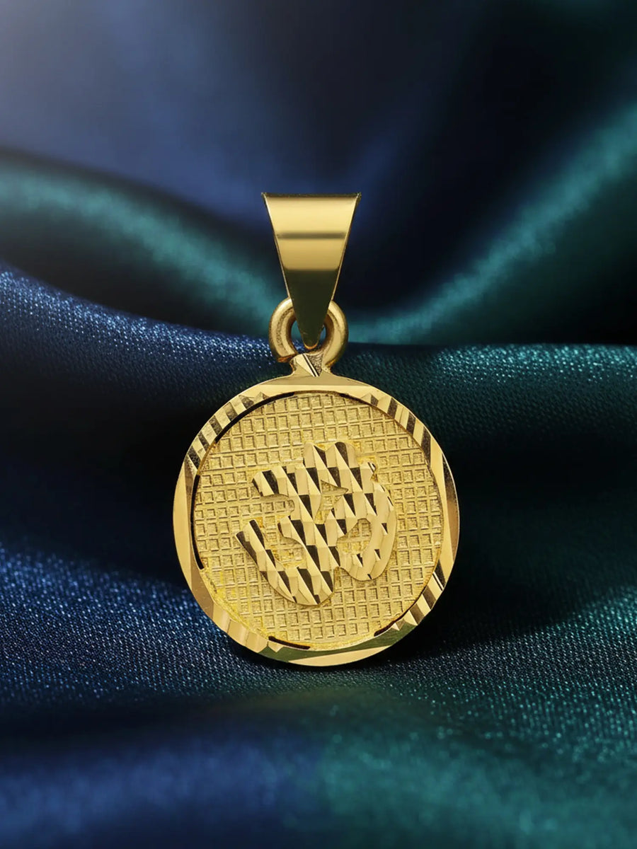 Om Aum Symbol 18K Gold Pendant