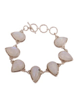 Teardrop Moonstone Sterling Silver Bracelet