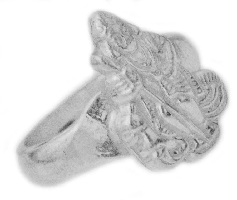 Lord Murugan Karttikeya Sterling Silver Ring