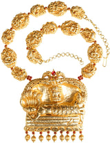 Shri Padmanabha and Lakshmi Temple Silver Necklace