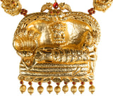 Shri Padmanabha and Lakshmi Temple Silver Necklace