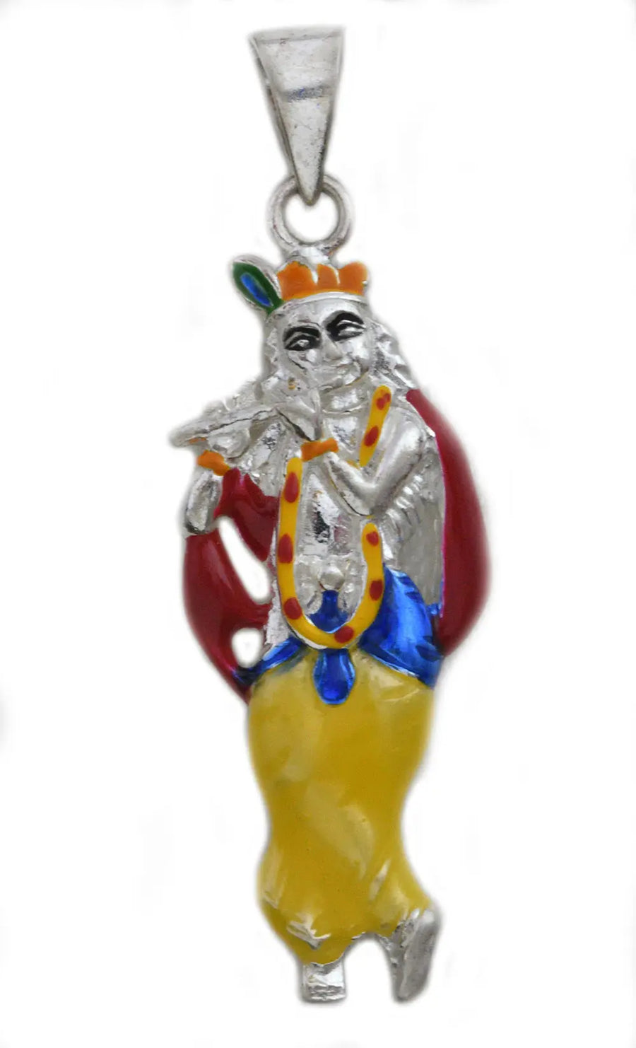 Lord Krishna Sterling Silver Pendant for Men and Women