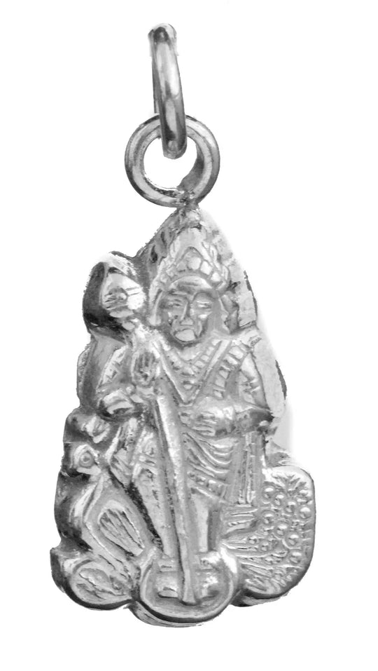 Lord Murugan Karttikeya Sterling Silver Pendant