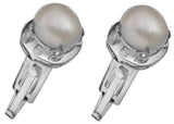 Pearl Sterling Silver Cufflinks with a Muted Luminous Finish