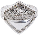 Handcrafted Sterling Silver Filigree Cuff Bracelet
