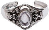 Oval Amethyst Sterling Silver Cuff Bracelet from Nepal