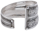 Asymmetric Twisted Rope Filigree Sterling Silver Cuff Bracelet