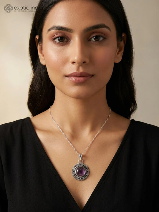 Rawa Work Sterling Silver Gemstone Pendant
