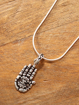 Dorje Motif Sterling Silver Hand Pendant