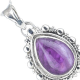 Teardrop Gemstone Sterling Silver Pendant