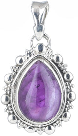Teardrop Gemstone Sterling Silver Pendant