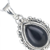 Teardrop Gemstone Sterling Silver Pendant