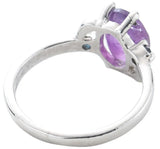 Garnet, Moonstone and Smoky Quartz Sterling Silver Ring