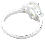 Garnet, Moonstone and Smoky Quartz Sterling Silver Ring