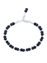 Black Onyx Spindle Sterling Silver Bracelet