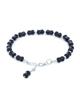 Black Onyx Spindle Sterling Silver Bracelet