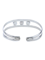 Garnet Stone Sterling Silver Cuff Bracelet