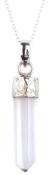 Crystal Sterling Silver Locket Pendant