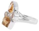 Iolite and Blue Topaz Gemstone Sterling Silver Ring