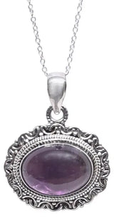 Gemstone Sterling Silver Pendant in Black Onyx and Turquoise