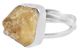 White and Yellow Topaz Sterling Silver Ring