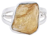 White and Yellow Topaz Sterling Silver Ring