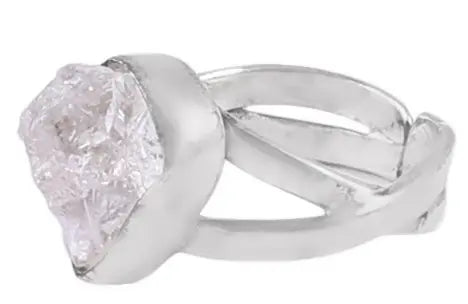 White and Yellow Topaz Sterling Silver Ring