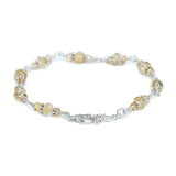 Citrine Stone Sterling Silver Bracelet