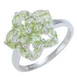 Garnet Peridot Citrine Faceted Sterling Silver Pendant and Earring Set