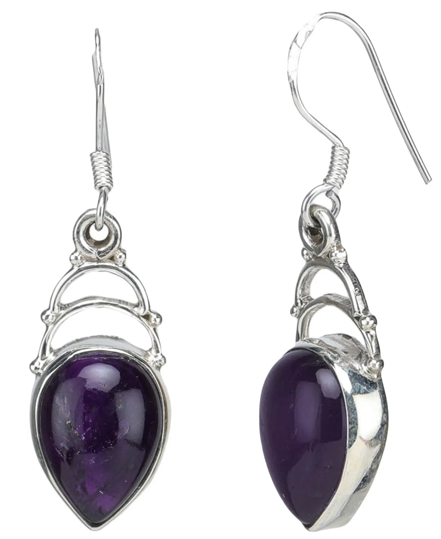 Amethyst and Labradorite Sterling Silver Earrings