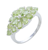 Garnet Peridot and Citrine Sterling Silver Pendant Earrings Ring Set