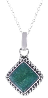 Black Onyx and Labradorite Sterling Silver Pendant