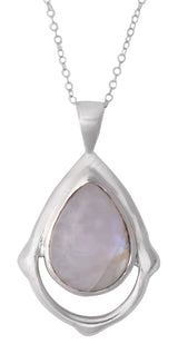 Amethyst, Moonstone and Labradorite Sterling Silver Pendant