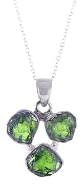 Black Onyx, Peridot and Ruby Sterling Silver Pendant