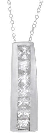 Cubic Zirconia Sterling Silver Pendant