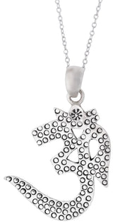 Om Symbol Sterling Silver Pendant for Prayer and Devotion