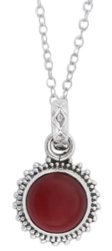 Sterling Silver Pendant Pair with Gemstone in Choice of Stone
