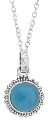 Sterling Silver Pendant Pair with Gemstone in Choice of Stone