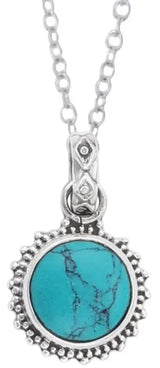 Sterling Silver Pendant Pair with Gemstone in Choice of Stone