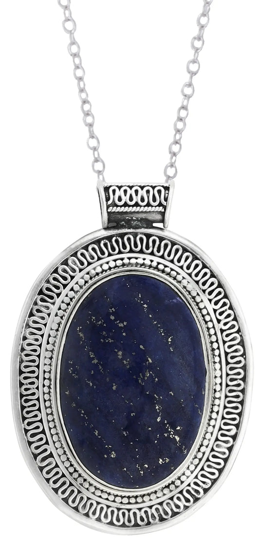 Lapis Lazuli Sterling Silver Pendant