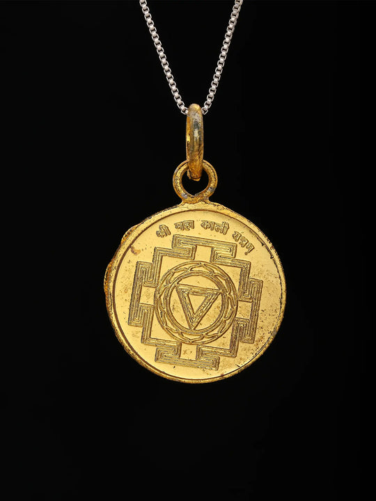 Goddess Mahakali Yantra Copper Pendant