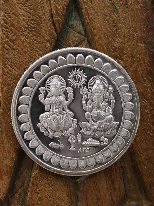 Lakshmi Ganesha Temple Sterling Silver Pendant Necklace