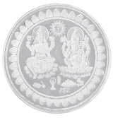Lakshmi Ganesha Temple Sterling Silver Coin Necklace