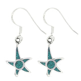 Turquoise Star Sterling Silver Stud Earrings